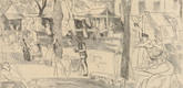 Rudolf Grossmann. Annual Fair (Jahrmarkt) (plate, after p. 184) from Ganymed. Blätter der Marées-Gesellschaft, vol. 5. 1925 (print executed 1923)