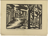Jacoba van Heemskerck. Landscape with Zigzag Path (Landschaft mit Zickzackweg) (plate, p. 9) from the periodical Der Sturm. Wochenschrift für Kultur und Künste, vol. 8, no. 1 (April 1917). 1917