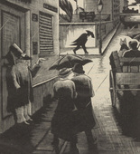 Otto Nückel. Rainy Weather (Regenwetter) (plate, after p. 224) from Ganymed. Blätter der Marées-Gesellschaft, vol. 5. 1925 (print executed 1924)