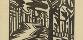 Jacoba van Heemskerck. Landscape with Zigzag Path (Landschaft mit Zickzackweg) (plate, p. 9) from the periodical Der Sturm. Wochenschrift für Kultur und Künste, vol. 8, no. 1 (April 1917). 1917