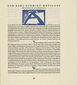 Karl Schmidt-Rottluff. Ornamental initial 'A' from the periodical Kündung, vol. 1, no. 4, 5, 6 (April, May, June 1921). 1921 (executed 1920)