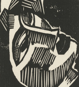 Karl Schmidt-Rottluff. Head (Kopf) (plate, after p. 128) from the periodical Genius. Zeitschrift für werdende und alte Kunst, vol. 1, no. 1. 1919 (print executed 1915)