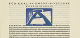 Karl Schmidt-Rottluff. Ornamental initial 'A' from the periodical Kündung, vol. 1, no. 4, 5, 6 (April, May, June 1921). 1921 (executed 1920)