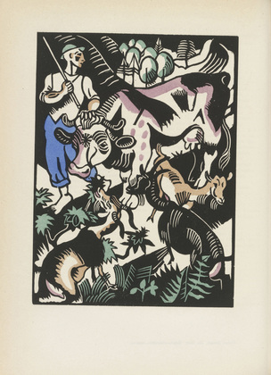 Richard Seewald. The Shepherd (Der Hirte) (plate, after p. 132) from the periodical Genius. Zeitschrift für werdende und alte Kunst, vol. 1, no. 1. 1919 (print executed 1918)