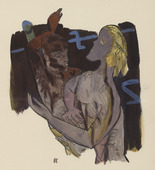 Oskar Kokoschka. Plate (folio 6) from Mörder, Hoffnung der Frauen (Murderer, Hope of Women). (1916)