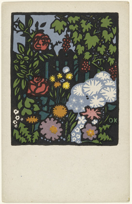 Oskar Kokoschka. Flower Garden (Blumengarten) (postcard). (1907)