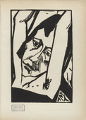 Erich Heckel. Girl's Head (Mädchenkopf) (plate, after p. 114) from the periodical Genius. Zeitschrift für werdende und alte Kunst, vol. 2, no. 1. 1920 (print executed 1913)