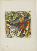 Ernst Ludwig Kirchner. Schlemihl Meets His Shadow (Schlemihls Begegnung mit dem Schatten). (1915-16)