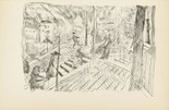 Rudolf Grossmann. Untitled (Southern Streetscene) (plate, [p. 199]) from the periodical  Zeit-Echo. Ein Kriegs-Tagebuch der Künstler, vol. 1, no. 13 (Apr 1915). 1915