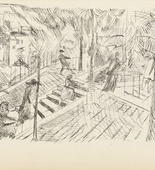 Rudolf Grossmann. Untitled (Southern Streetscene) (plate, [p. 199]) from the periodical  Zeit-Echo. Ein Kriegs-Tagebuch der Künstler, vol. 1, no. 13 (Apr 1915). 1915
