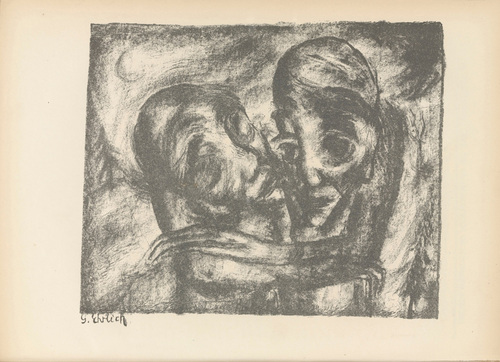 Georg Ehrlich. Consolation (Tröstung) (plate, preceding p. 129) from the periodical Genius. Zeitschrift für werdende und alte Kunst, vol. 2, no. 1. 1920