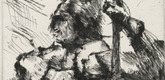 Lovis Corinth. Protected by Weapons (Im Schutz der Waffen) for the portfolio Compositions (Kompositionen). (1921-22)