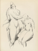 Aleksandr Archipenko. Figurative Composition (Figürliche Komposition) (plate, after p. 130) from the periodical Genius. Zeitschrift für werdende und alte Kunst, vol. 3, no. 1. 1921 (print executed 1920)