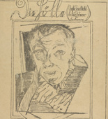 Max Beckmann. Self-Portrait (front cover) (Selbstbildnis [Umschlag]) from Hell (Die Hölle). (1918/1919, published 1919)