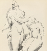 Aleksandr Archipenko. Figurative Composition (Figürliche Komposition) (plate, after p. 130) from the periodical Genius. Zeitschrift für werdende und alte Kunst, vol. 3, no. 1. 1921 (print executed 1920)