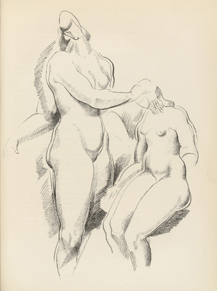 Aleksandr Archipenko. Figurative Composition (Figürliche Komposition) (plate, after p. 130) from the periodical Genius. Zeitschrift für werdende und alte Kunst, vol. 3, no. 1. 1921 (print executed 1920)