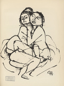 Karl Hofer. The Nest (Das Nest) (plate, after p. 156) from the periodical Genius. Zeitschrift für werdende und alte Kunst, vol. 3, no. 1. 1921