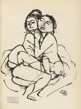 Karl Hofer. The Nest (Das Nest) (plate, after p. 156) from the periodical Genius. Zeitschrift für werdende und alte Kunst, vol. 3, no. 1. 1921