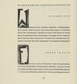 Karl Schmidt-Rottluff. Ornamental initial 'W' (Buchstabe 'W') from the periodical Kündung, vol. 1, no. 4, 5, 6 (April, May, June 1921). 1921 (executed 1920)