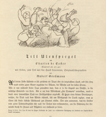 Rudolf Grossmann. Illustration for Till Ulenspiegel (headpiece, page 57) from the periodical Kunst und Künstler, vol. 14, no. 2 (Nov 1915). 1915
