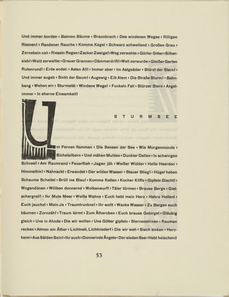 Karl Schmidt-Rottluff. Ornamental initial 'U'  from the periodical Kündung, vol. 1, no. 4, 5, 6 (April, May, June 1921). 1921 (executed 1920)