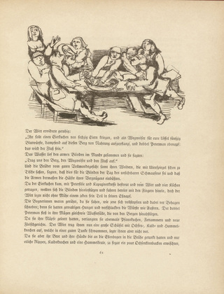 Rudolf Grossmann. Illustration for Till Ulenspiegel (in-text-plate, page 59) from the periodical Kunst und Künstler, vol. 14, no. 2 (Nov 1915). 1915