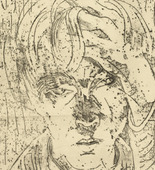 Walter Gramatté. Self-Portrait, Head Propped on Hand (Selbstbildnis, den Kopf in die Hand gestützt). 1925