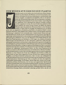 Karl Schmidt-Rottluff. Ornamental initial 'J' from the periodical Kündung, vol. 1, no. 4, 5, 6 (April, May, June 1921). 1921 (executed 1920)