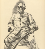 Max Liebermann. Cuirassier Colonel (Kürassier-Oberst) (plate, p. 97) from the periodical Kriegszeit. Künstlerflugblätter, vol. 1, no. 24 (27 Jan 1915). 1915