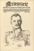 Wilhelm Trübner. The Bavarian Crown Prince (Der bayrische Kronprinz) (in-text plate, p. 99) from the periodical Kriegszeit. Künstlerflugblätter, vol. 1, no. 25 (3 Feb 1915). 1915