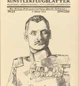 Wilhelm Trübner. The Bavarian Crown Prince (Der bayrische Kronprinz) (in-text plate, p. 99) from the periodical Kriegszeit. Künstlerflugblätter, vol. 1, no. 25 (3 Feb 1915). 1915
