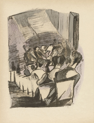 Rudolf Grossmann. Concert (Konzert) (plate facing page 167) from the periodical Kunst und Künstler, vol. 16, no. 5 (Feb 1918). 1918 (print executed 1917)