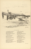Georg Kolbe. Airforce Training (Flieger-Schule) (headpiece, p. 100) from the periodical Kriegszeit. Künstlerflugblätter, vol. 1, no. 25 (3 Feb 1915). 1915