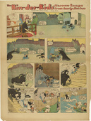 Lyonel Feininger. The Kin-der-Kids' Narrow Escape from Aunty JimJam from The Chicago Sunday Tribune. (September 2) 1906