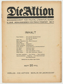 Die Aktion, vol. 3, no. 21. May 21, 1913