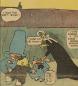 Lyonel Feininger. The Kin-der-Kids' Narrow Escape from Aunty JimJam from The Chicago Sunday Tribune. (September 2) 1906