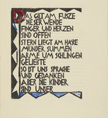 Siegfried Schott. This Is What Counts at the Origin of this Turn (Das gilt am Fuße dieser Wende) from the periodical Kündung, vol. 1, no. 7, 8 (July, August 1921). 1921 (executed 1920)