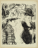 Ernst Ludwig Kirchner. Streetcar Passengers (Passagiere in der Strassenbahn). (1908)
