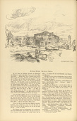 Fritz Rhein. Bullet-Riddled Village (Zerschossenes Dorf) (headpiece, p. 104) from the periodical Kriegszeit. Künstlerflugblätter, vol. 1, no. 26 (10 Feb 1915). 1915