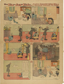 Lyonel Feininger. The Kin-der-Kids: Dr. Dopeski Tries his Newski Cureski on Fatty from The Chicago Sunday Tribune. (November 18) 1906