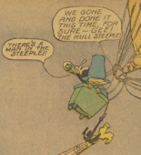 Lyonel Feininger. The Kin-der-Kid's Relief-Expedition Slams into a Steeple, with Results from The Chicago Sunday Tribune. July 1, 1906
