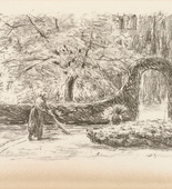 Max Liebermann. Park Landscape (Parklandschaft) (plate facing page 3) from the periodical Kunst und Künstler, vol. 24, no. 1 (Oct 1925). 1925