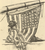August Gaul. The British Sea Lion (Der britische Leu) (in-text plate, p. 107) from the periodical Kriegszeit. Künstlerflugblätter, vol. 1, no. 27 (17 Feb 1915). 1915
