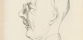 Rudolf Grossmann. President Schacht of the Reichsbank (Reichsbankpräsident Schacht) (plate facing page 131) from the periodical Kunst und Künstler, vol. 24, no. 4 (Jan 1926). 1926 (print executed 1925)