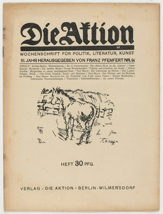 Die Aktion, vol. 3, no. 44. November 1, 1913