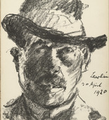 Lovis Corinth. Self-Portrait (Selbstbildnis) (plate 1) from the illustrated book Deutsche Graphiker der Gegenwart (German Printmakers of Our Time). 1920
