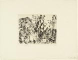 Lovis Corinth. Terrace with Karwendel Mountains (Terrasse mit Karwendelgebirge) for the series The Walchensee (small) [Der Walchensee (klein)]. (1923)