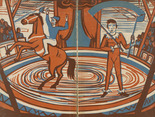 Erich Heckel. Circus (Zirkus) (front endpapers) from Graphik der Gegenwart. Band 1. Erich Heckel. 1931 (print executed 1930)