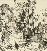 Lovis Corinth. Terrace with Karwendel Mountains (Terrasse mit Karwendelgebirge) for the series The Walchensee (small) [Der Walchensee (klein)]. (1923)