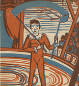 Erich Heckel. Circus (Zirkus) (front endpapers) from Graphik der Gegenwart. Band 1. Erich Heckel. 1931 (print executed 1930)